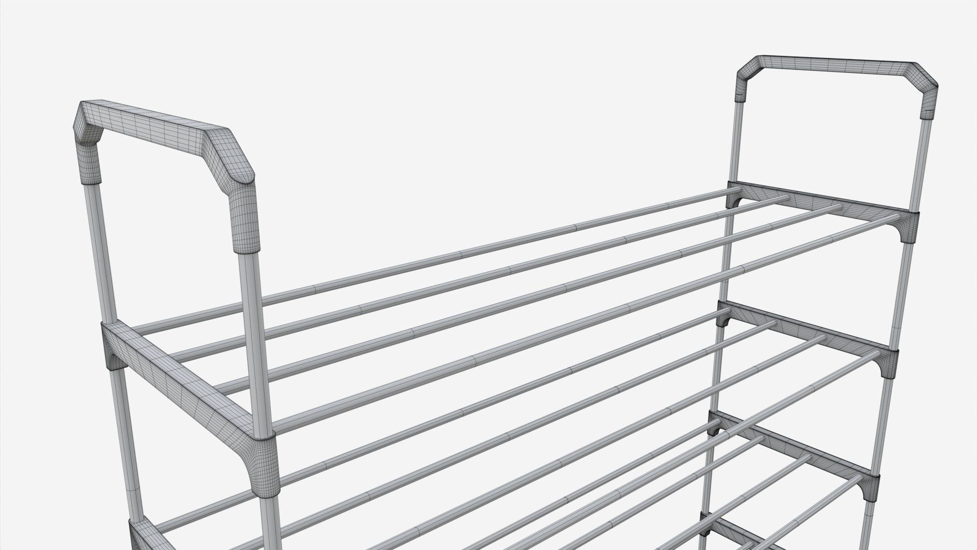 Multilayer Shoe Rack 3D model_7