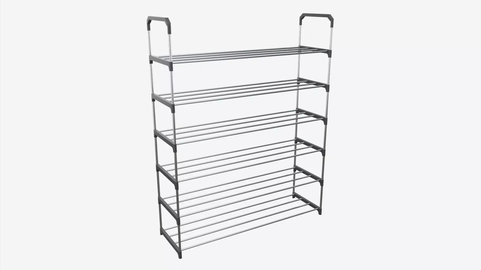 Multilayer Shoe Rack 3D model_0