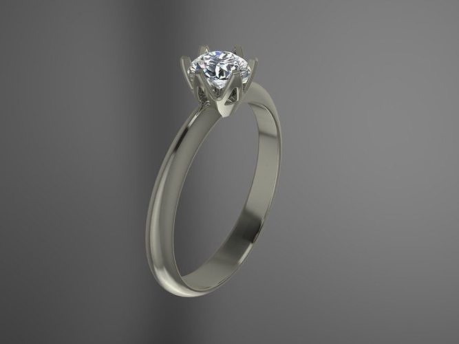 Rings diamond engagement ring 3D print model