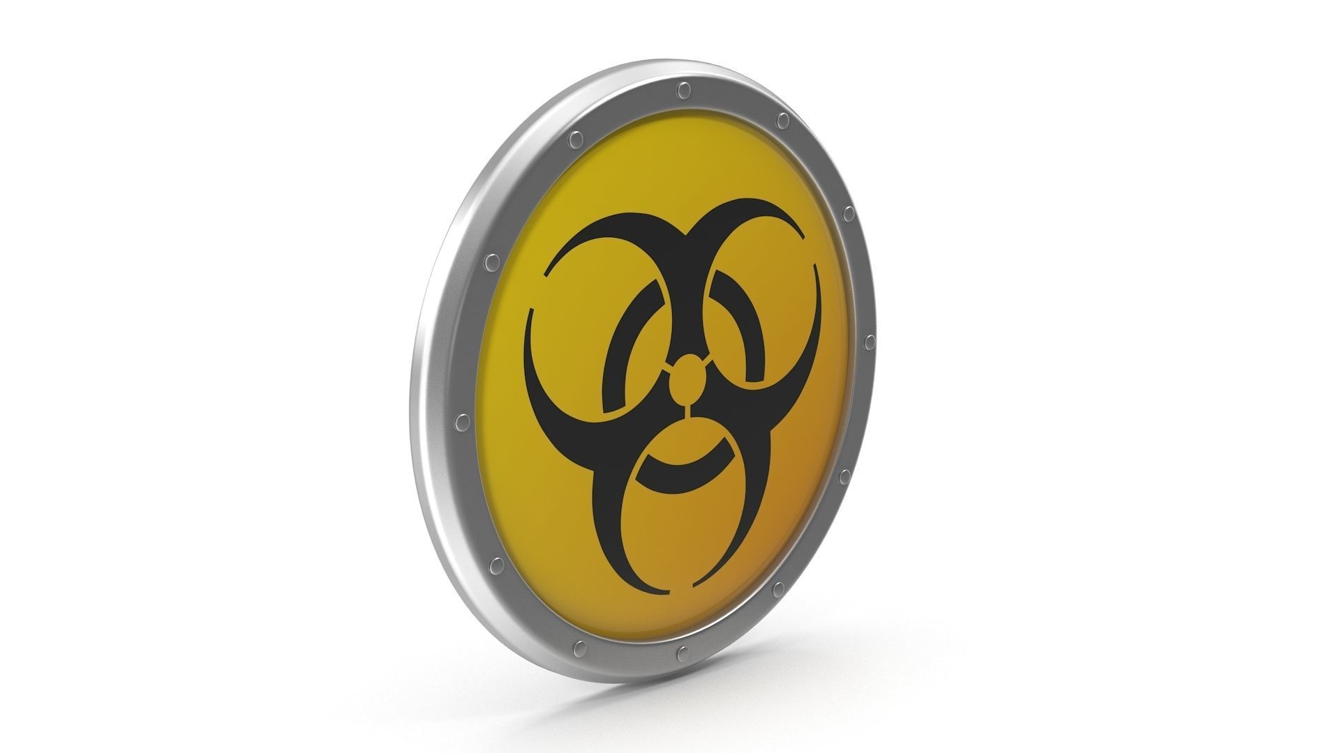 Biohazard Symbol Low-poly 3D model_3