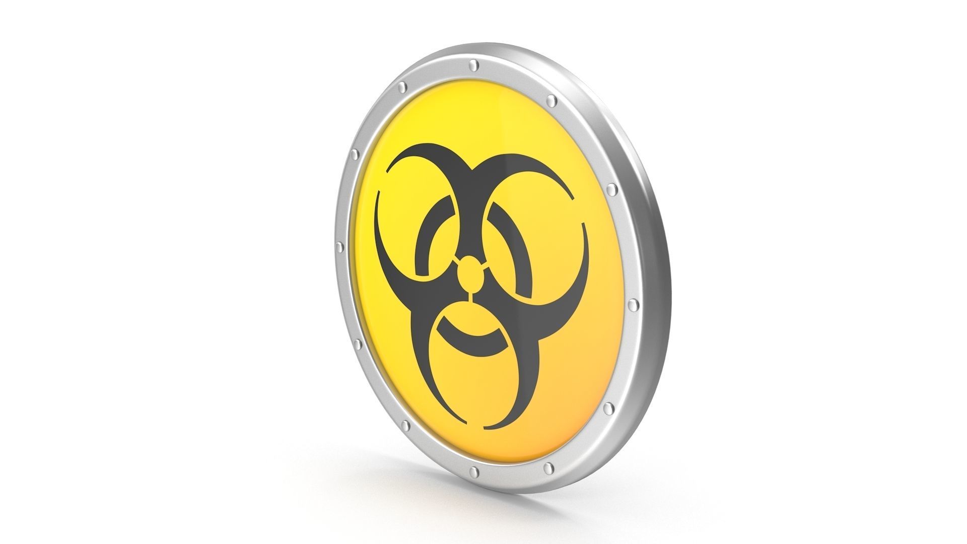 Biohazard Symbol Low-poly 3D model_2