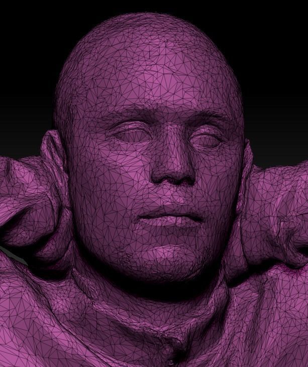 Young man in sportswear doing exercise 375 Low-poly 3D model_6