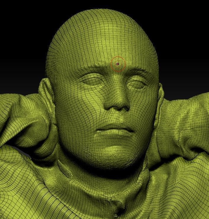 Young man in sportswear doing exercise 375 Low-poly 3D model_8