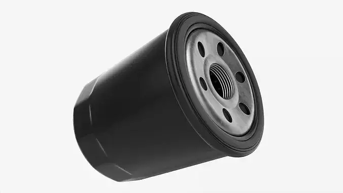 Oil filter 3D model