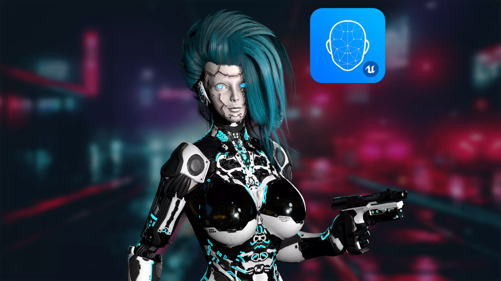 Robot Girl 2 Low-poly 3D model_0