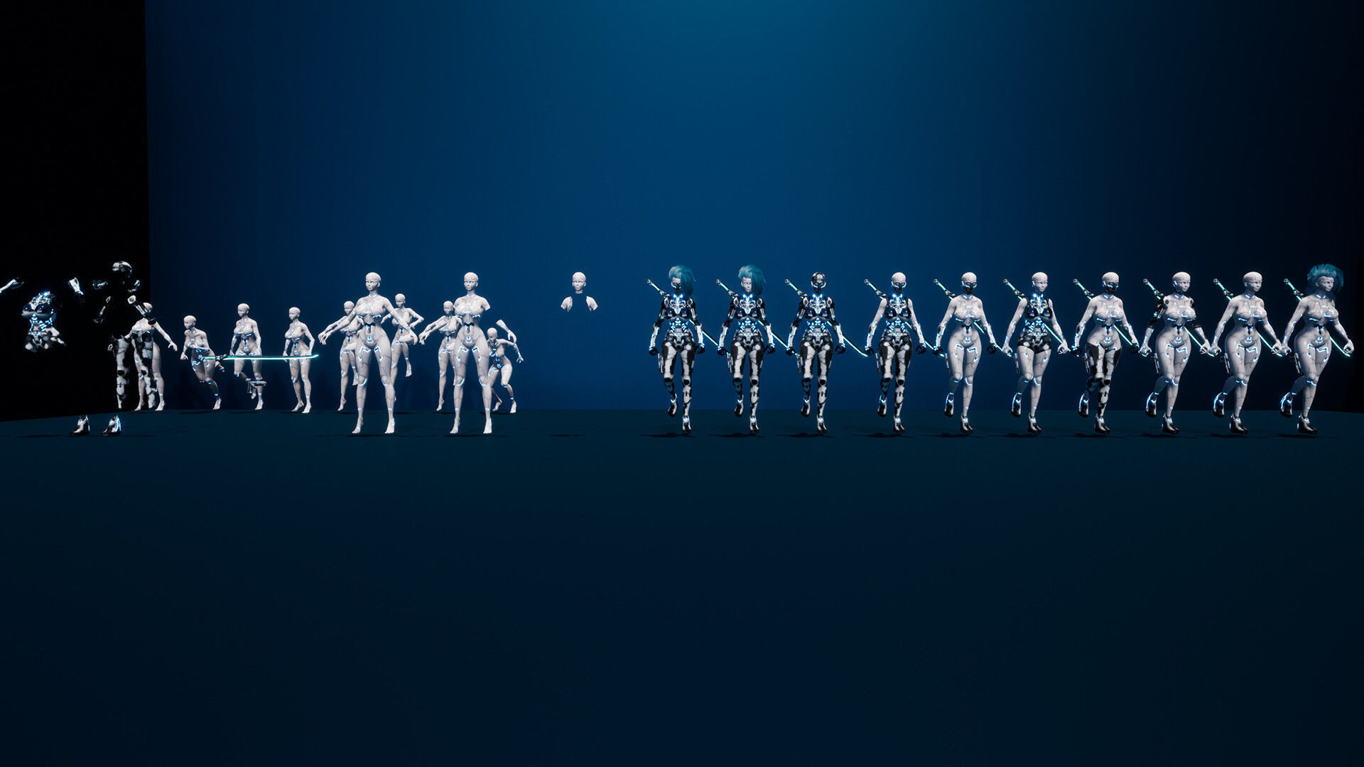 Robot Girl 2 Low-poly 3D model_16