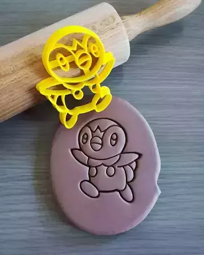 Piplup Pokemon Cookie Cutter 3D print model