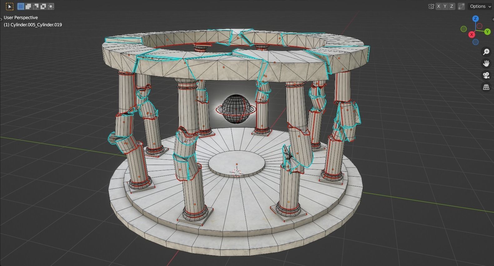 Temple of Time Low-poly 3D model_10