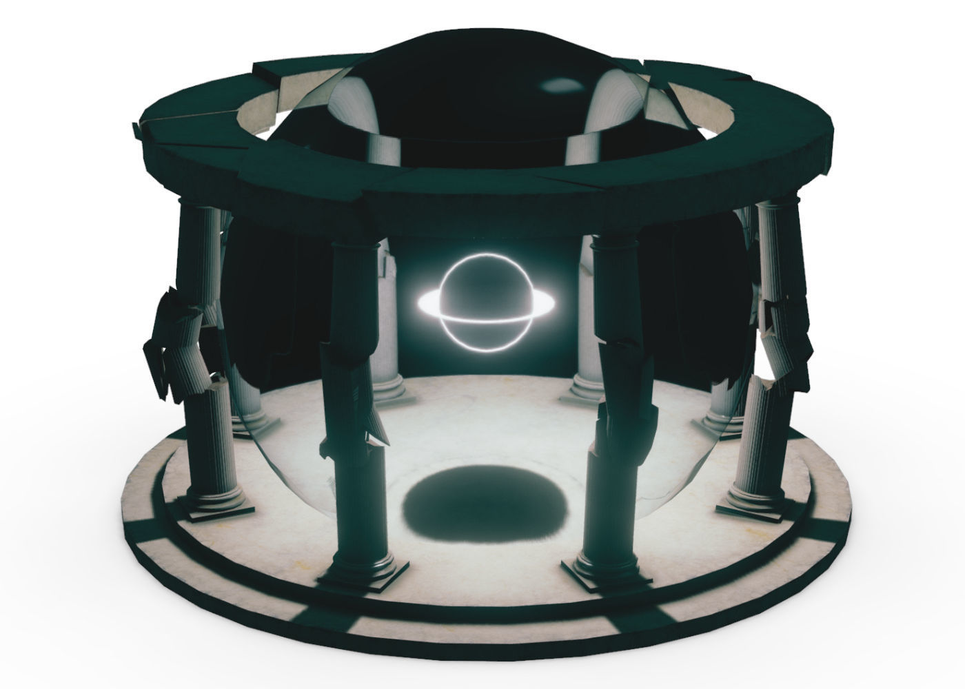 Temple of Time Low-poly 3D model_1