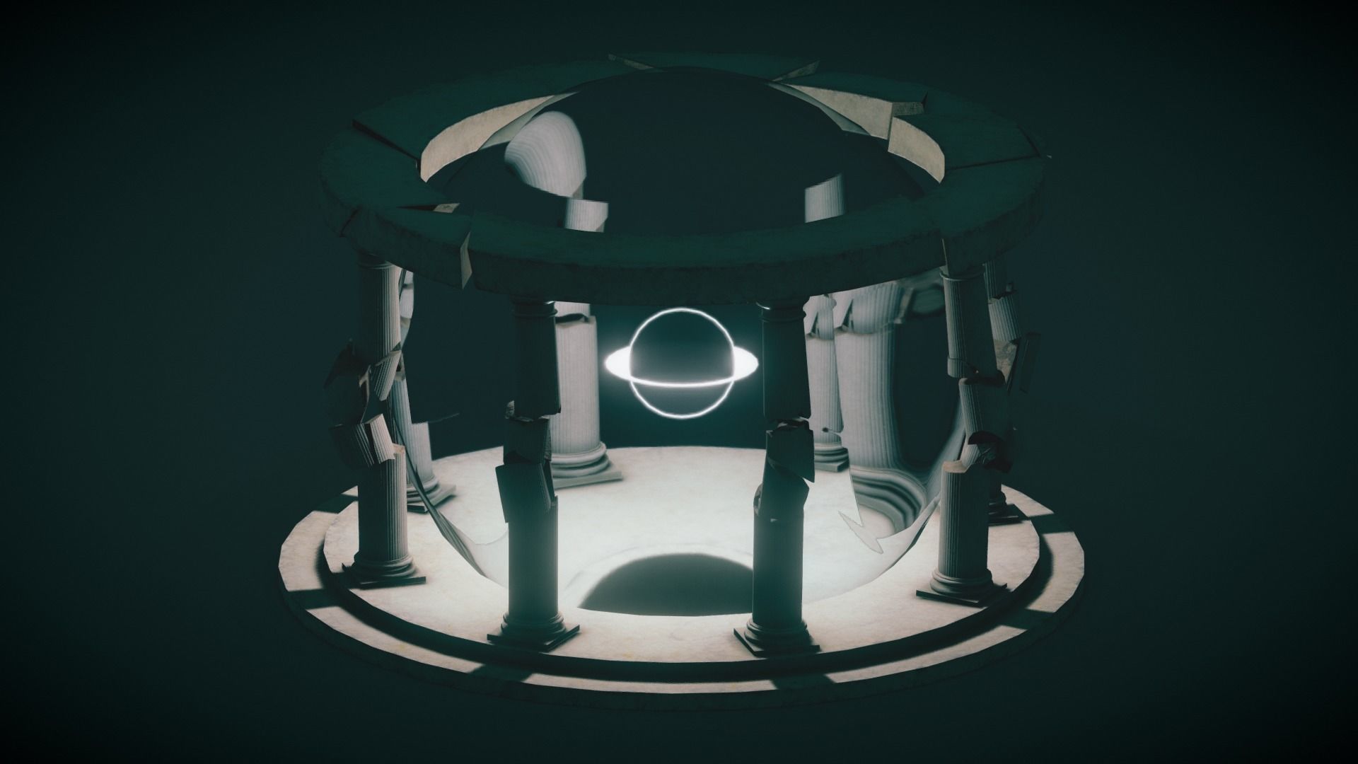 Temple of Time Low-poly 3D model_5