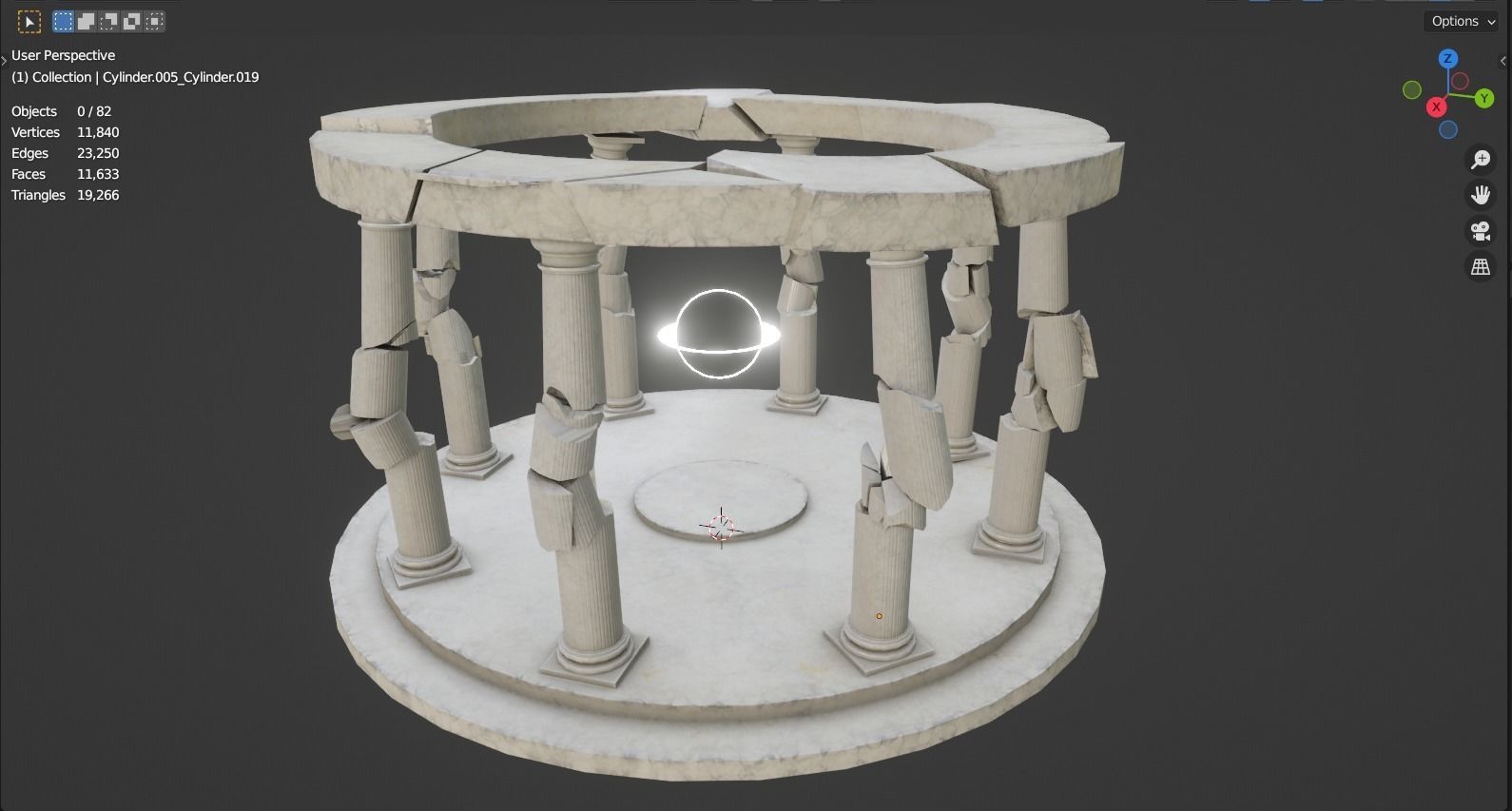 Temple of Time Low-poly 3D model_8