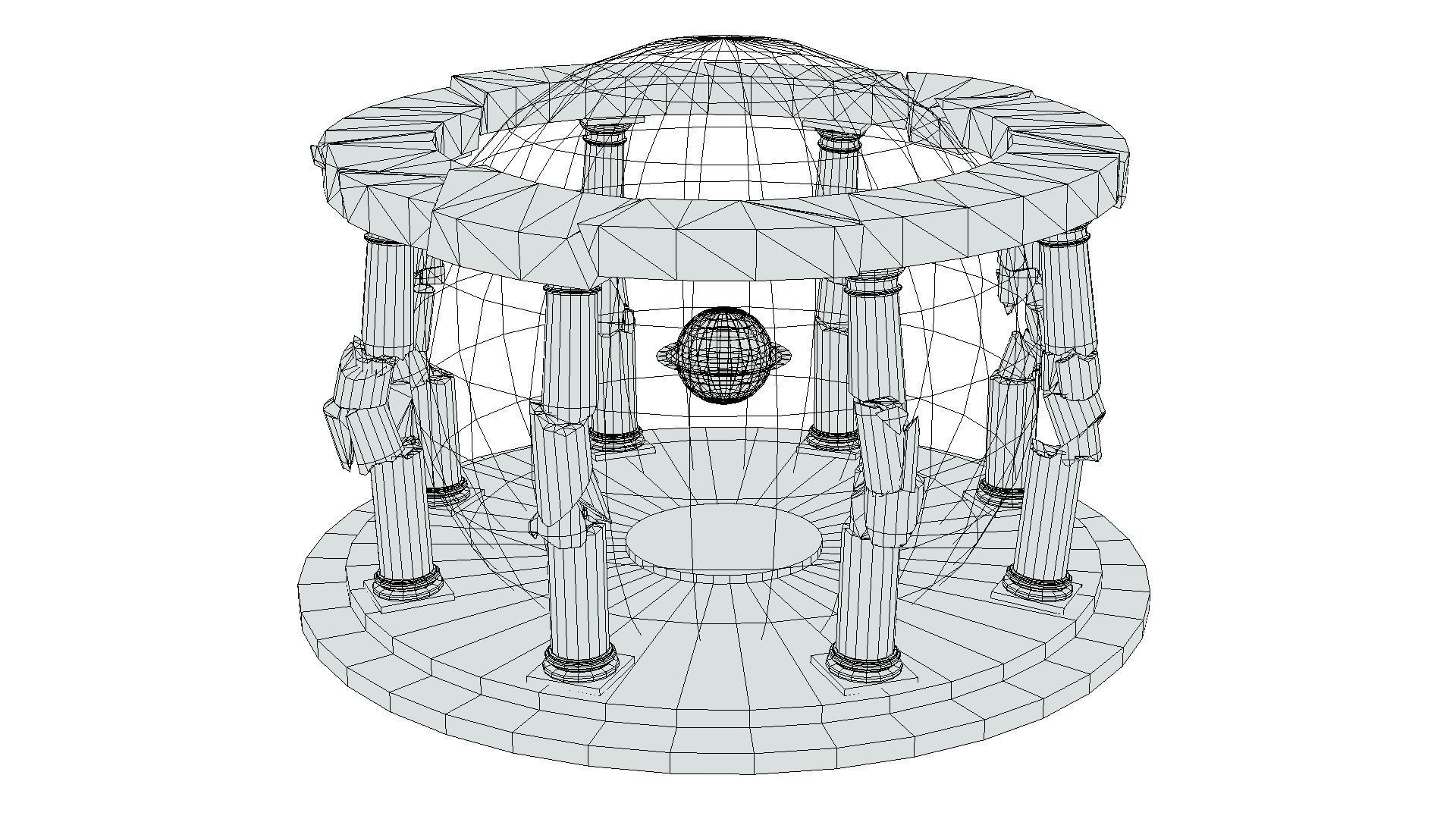 Temple of Time Low-poly 3D model_6