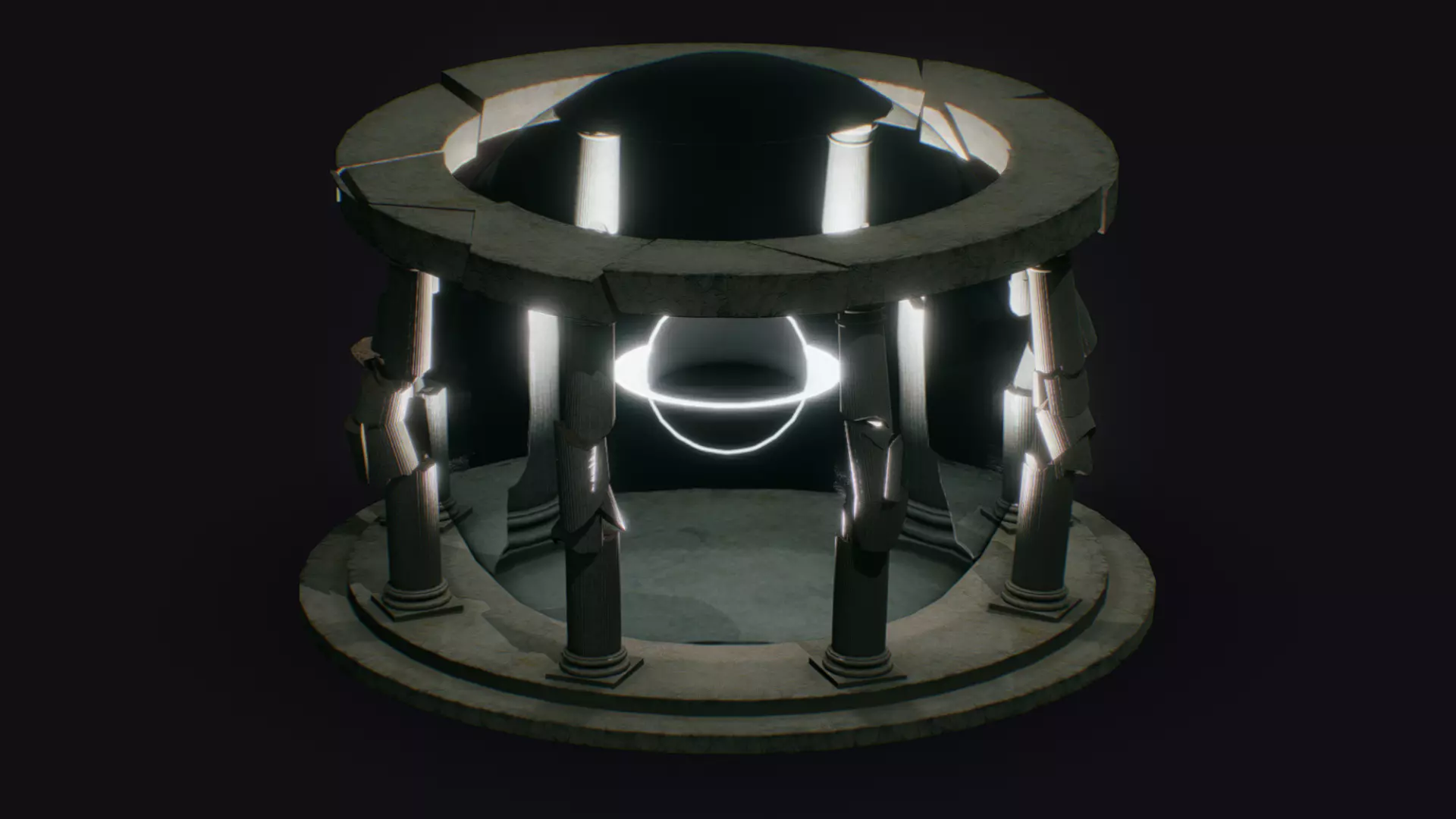 Temple of Time Low-poly 3D model_0