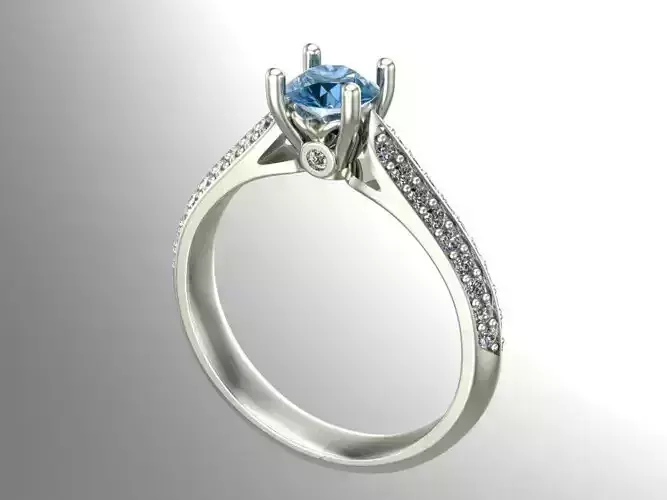 Rings topaz and diamond engagement ring