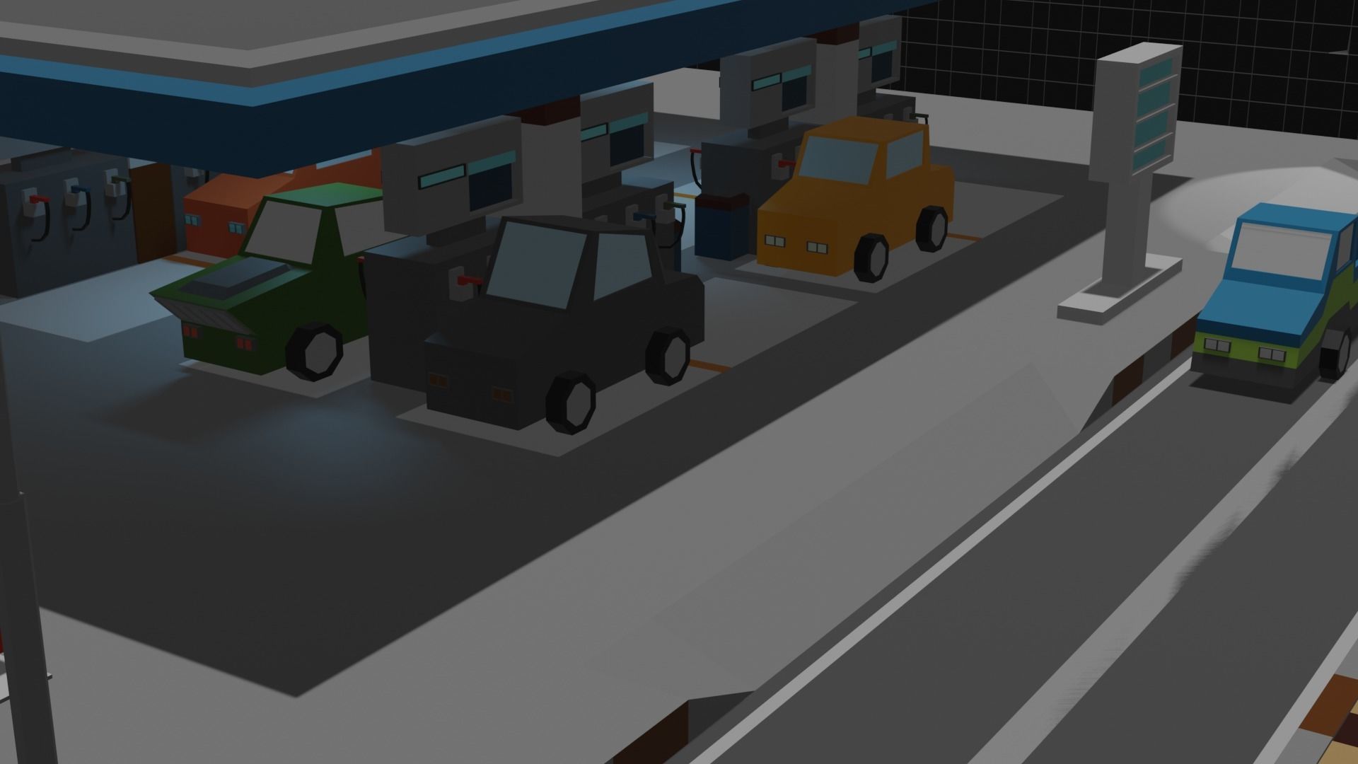 Lowpoly Industrial City Low-poly 3D model_23