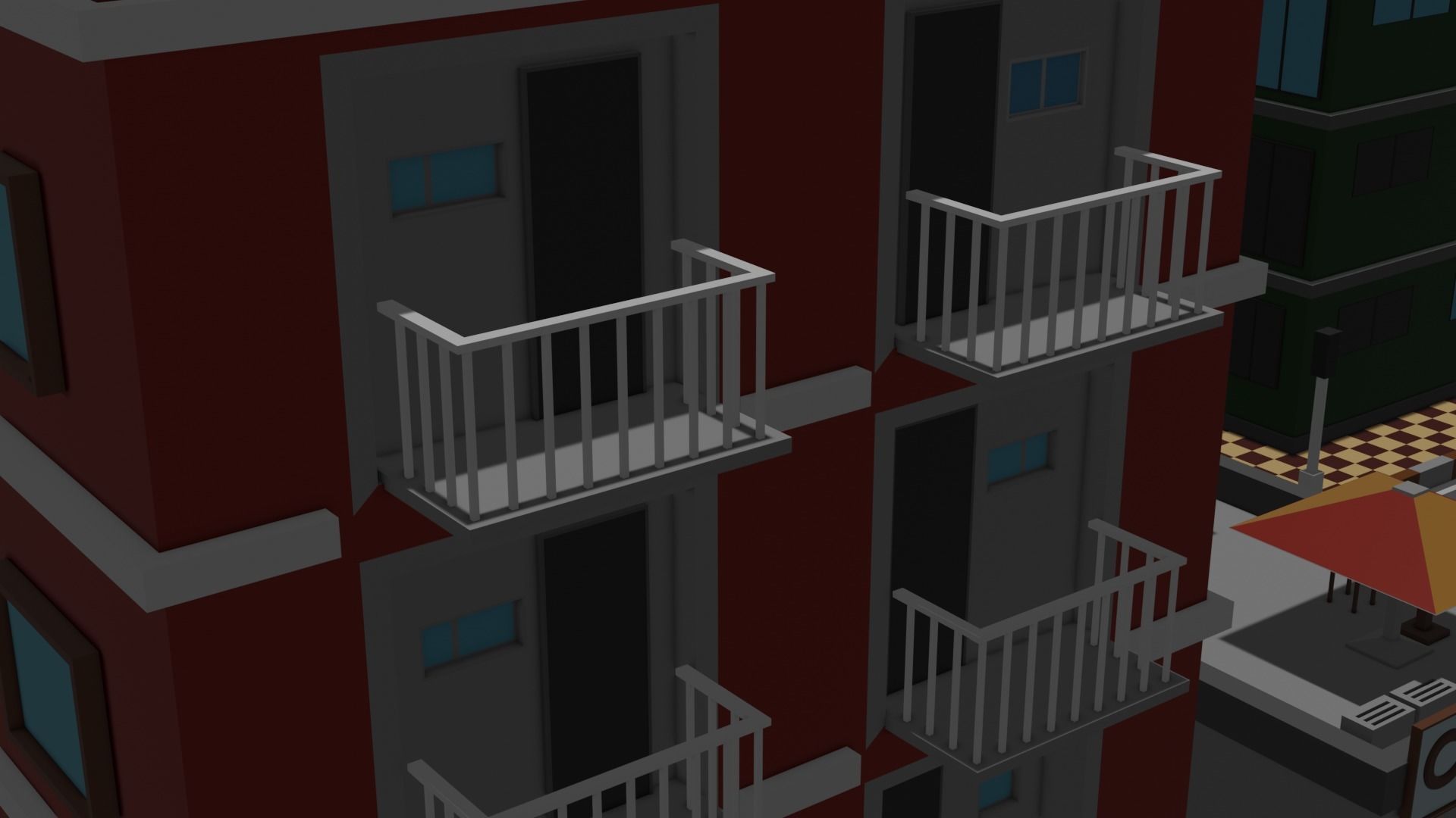 Lowpoly Industrial City Low-poly 3D model_12