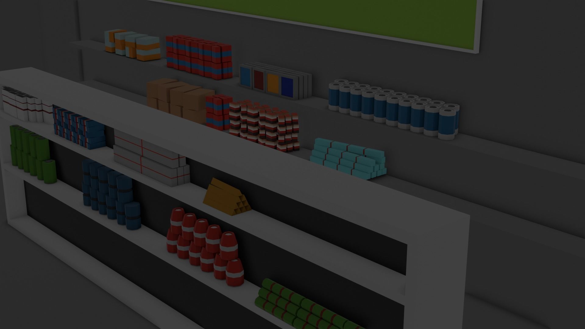 Lowpoly Industrial City Low-poly 3D model_15