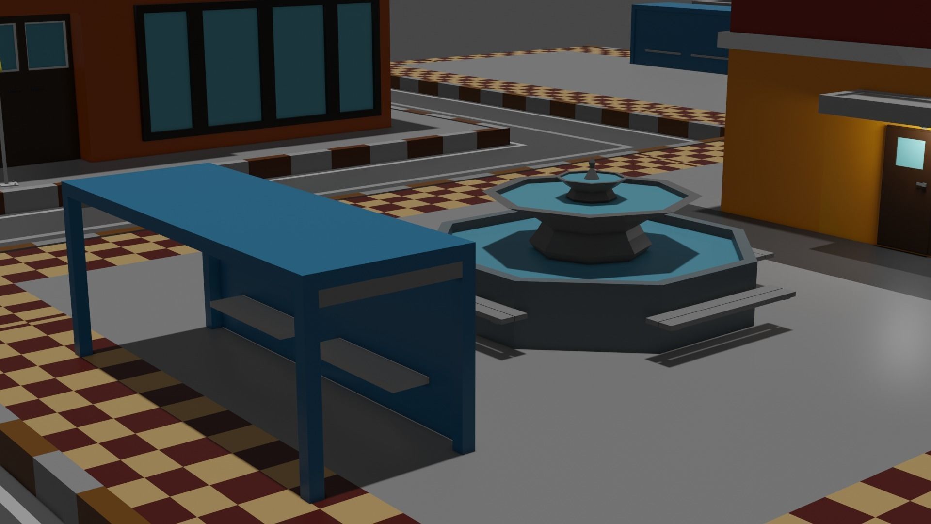 Lowpoly Industrial City Low-poly 3D model_6