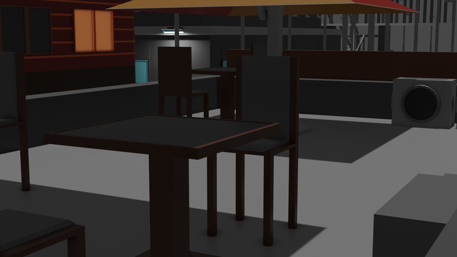 Lowpoly Industrial City Low-poly 3D model_3