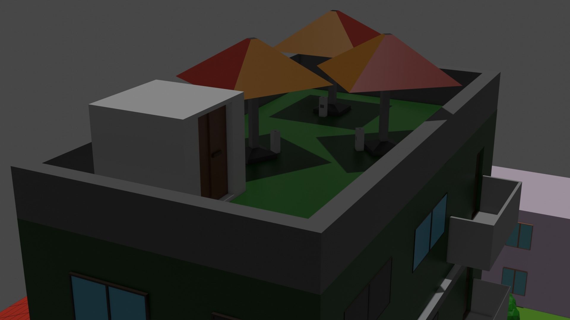 Lowpoly Industrial City Low-poly 3D model_1