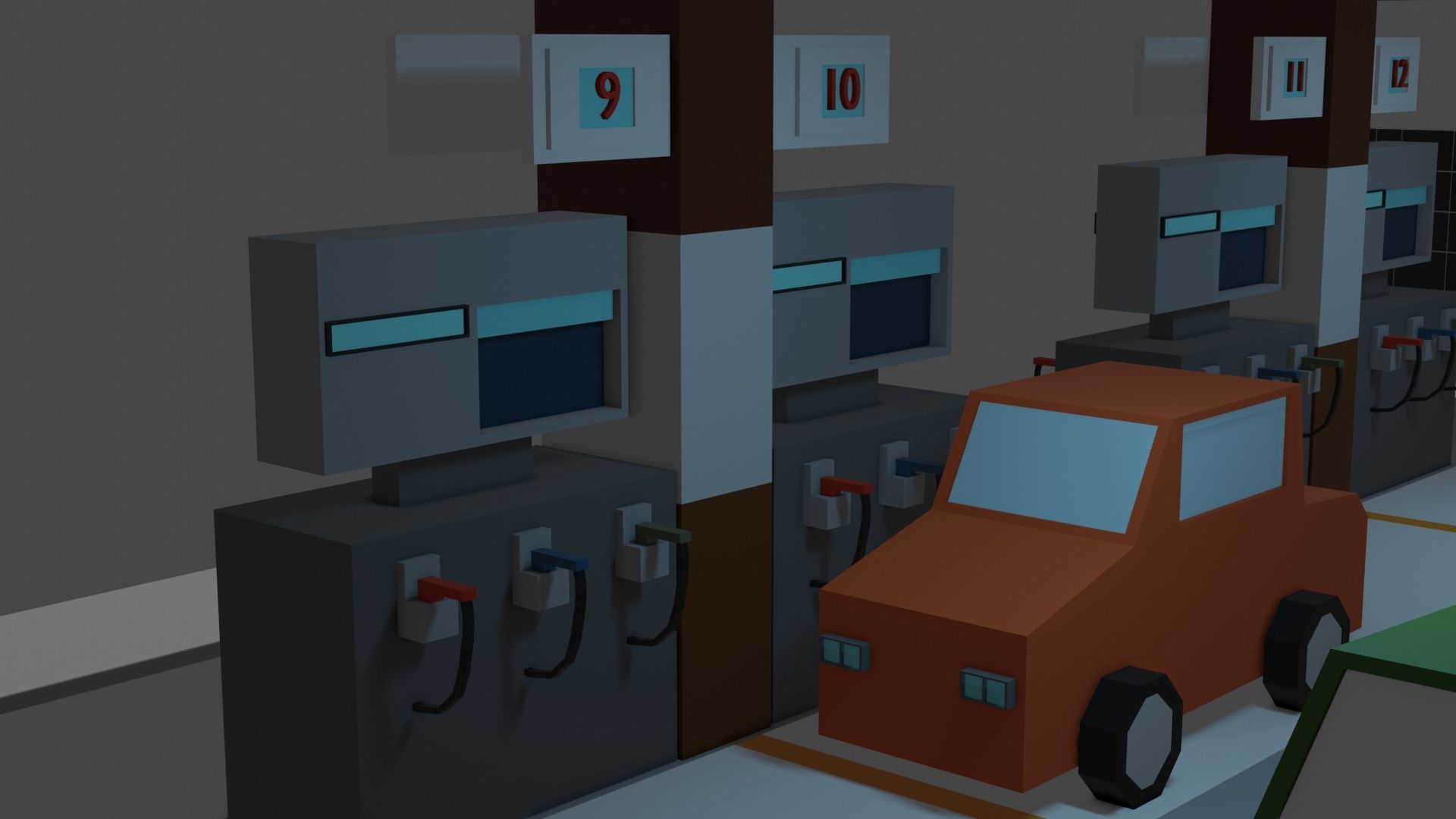 Lowpoly Industrial City Low-poly 3D model_18