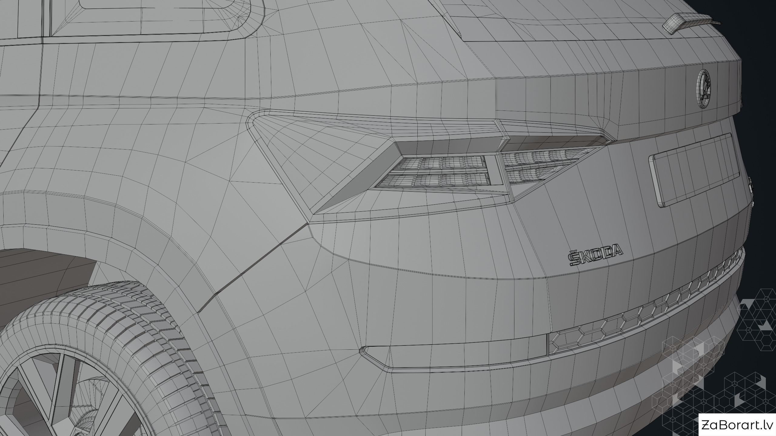 Skoda Kodiaq 2017 Low-poly 3D model_14