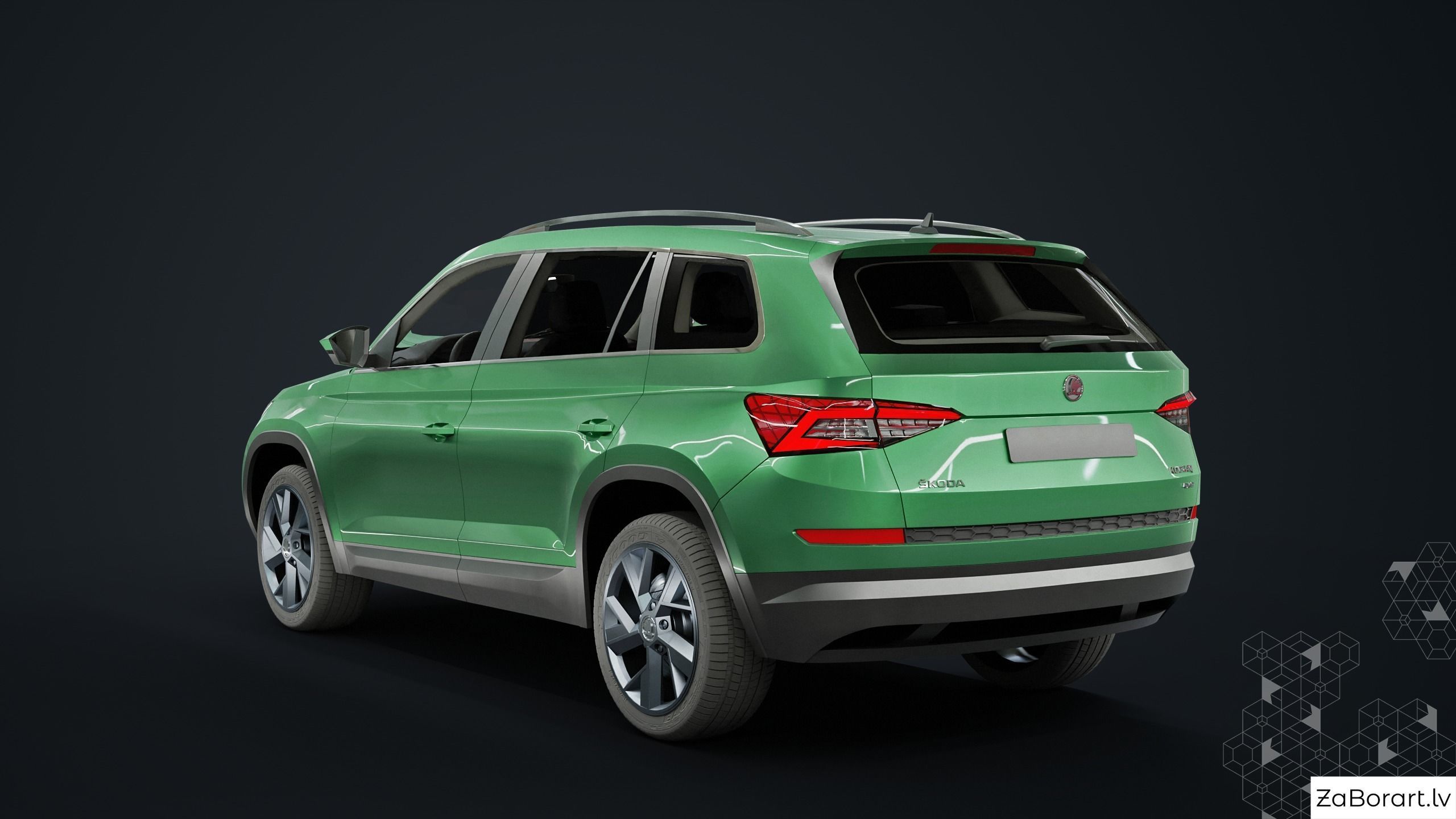 Skoda Kodiaq 2017 Low-poly 3D model_1