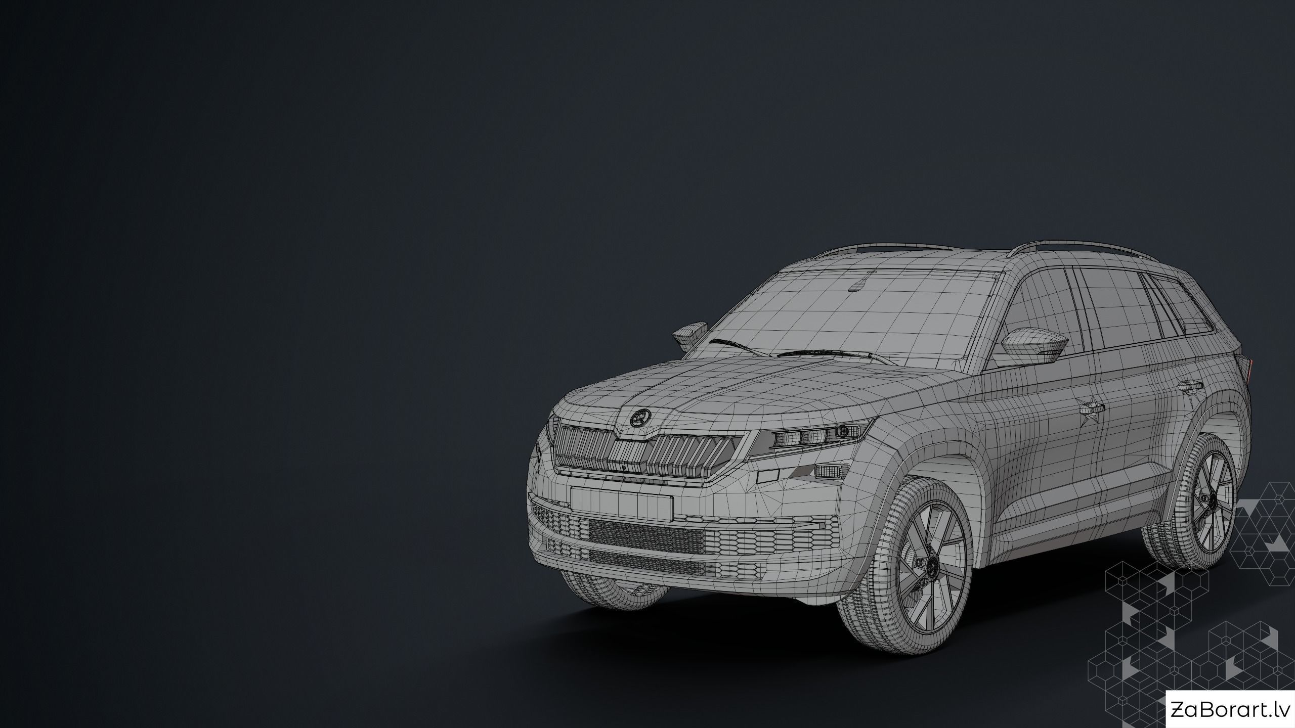 Skoda Kodiaq 2017 Low-poly 3D model_8