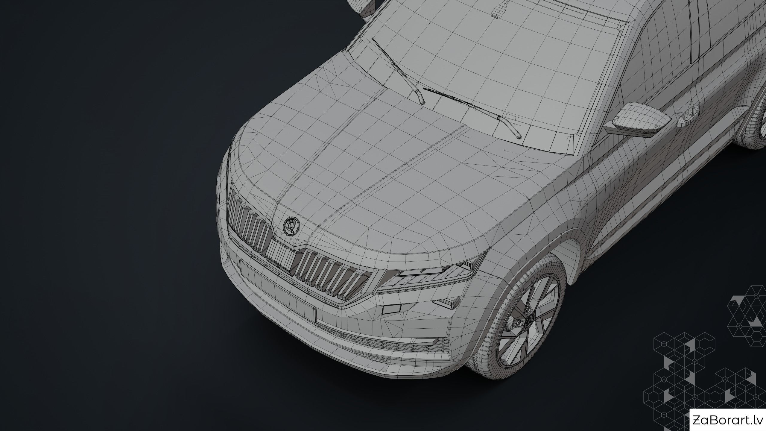 Skoda Kodiaq 2017 Low-poly 3D model_13