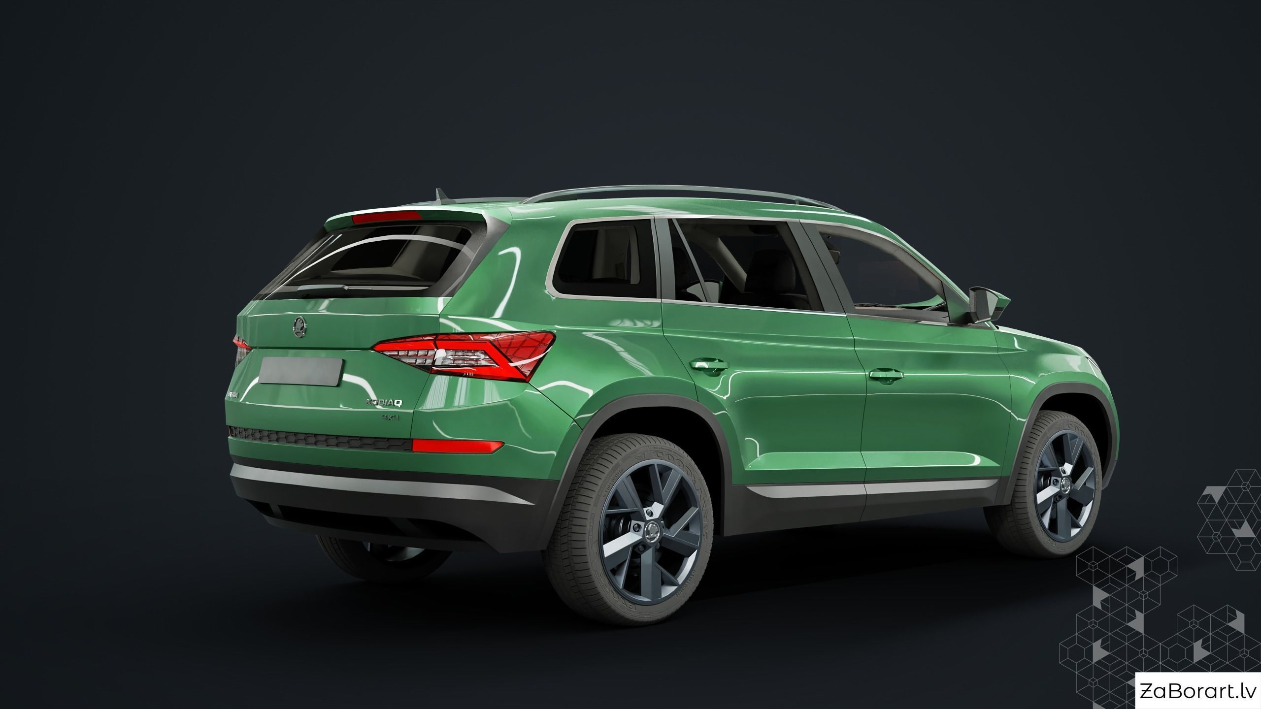 Skoda Kodiaq 2017 Low-poly 3D model_3