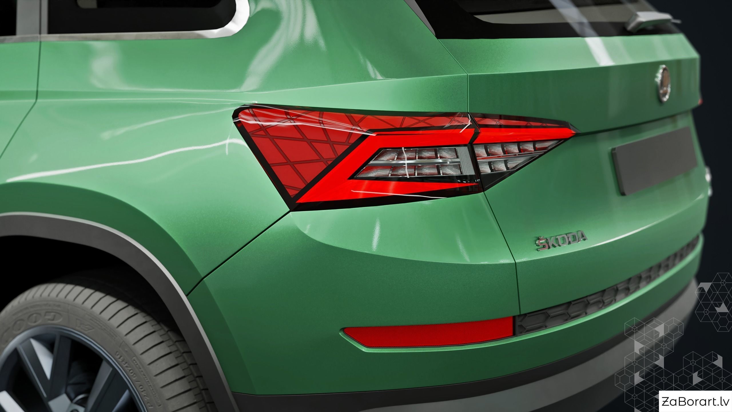 Skoda Kodiaq 2017 Low-poly 3D model_6