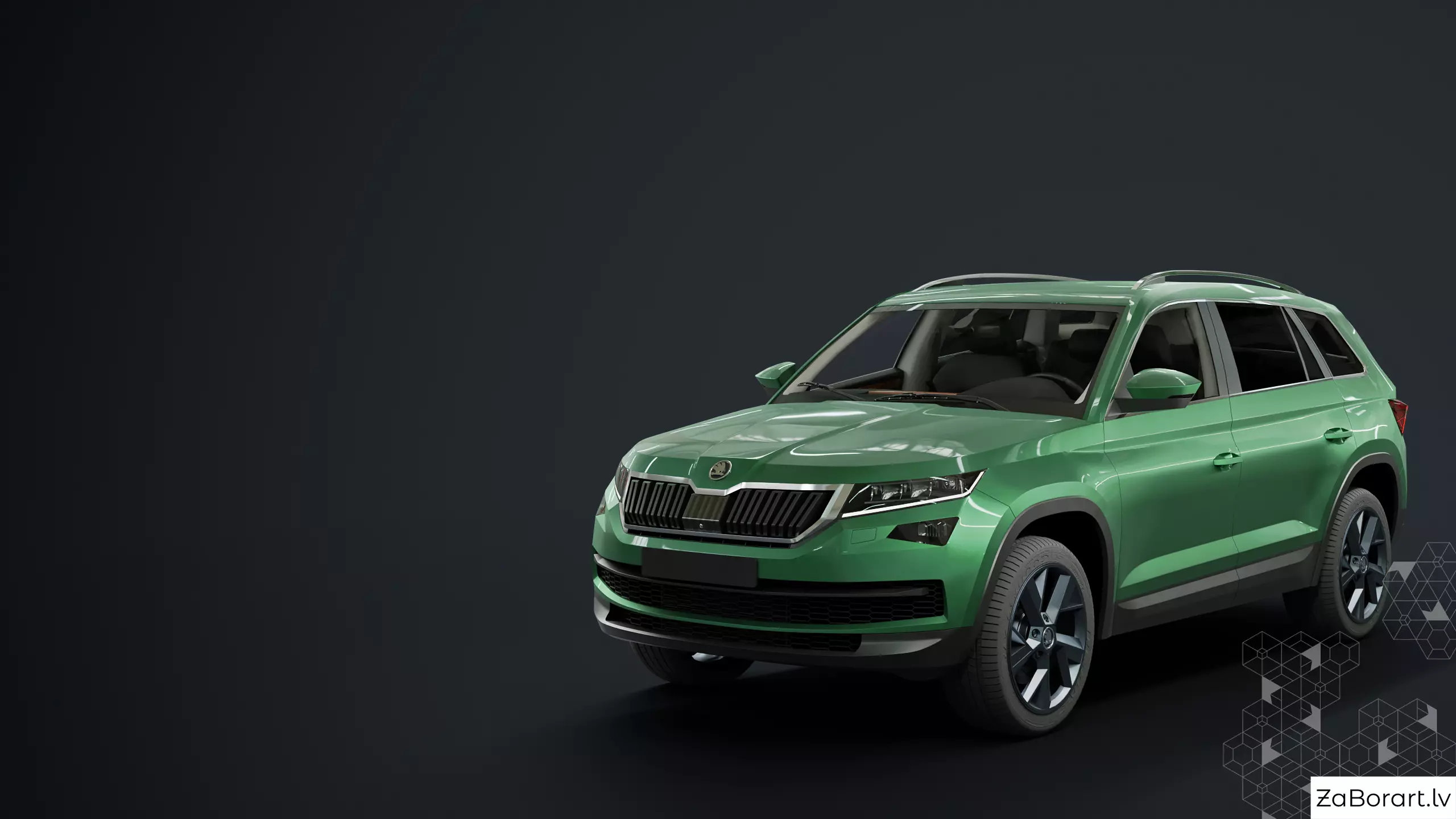 Skoda Kodiaq 2017 Low-poly 3D model_0