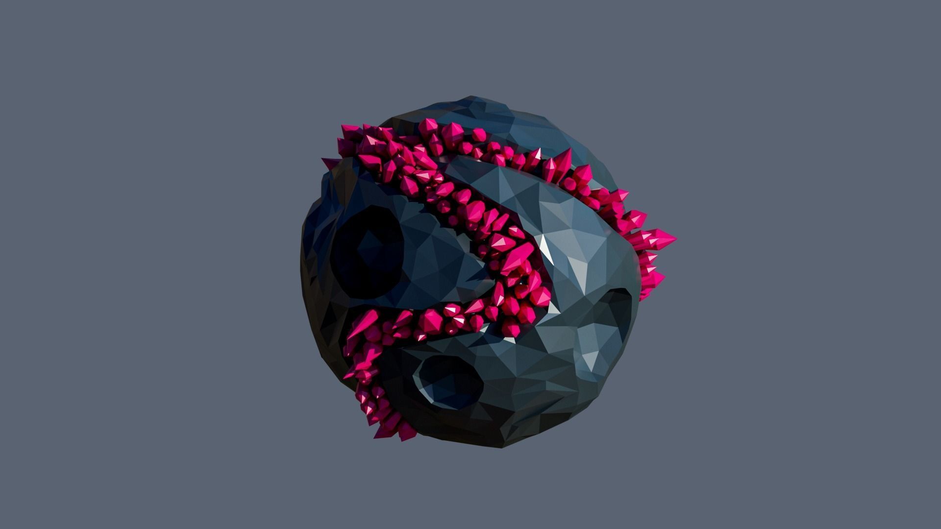 Planets Low-poly 3D model_49