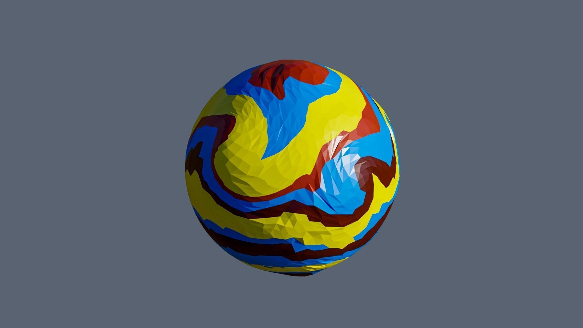 Planets Low-poly 3D model_12