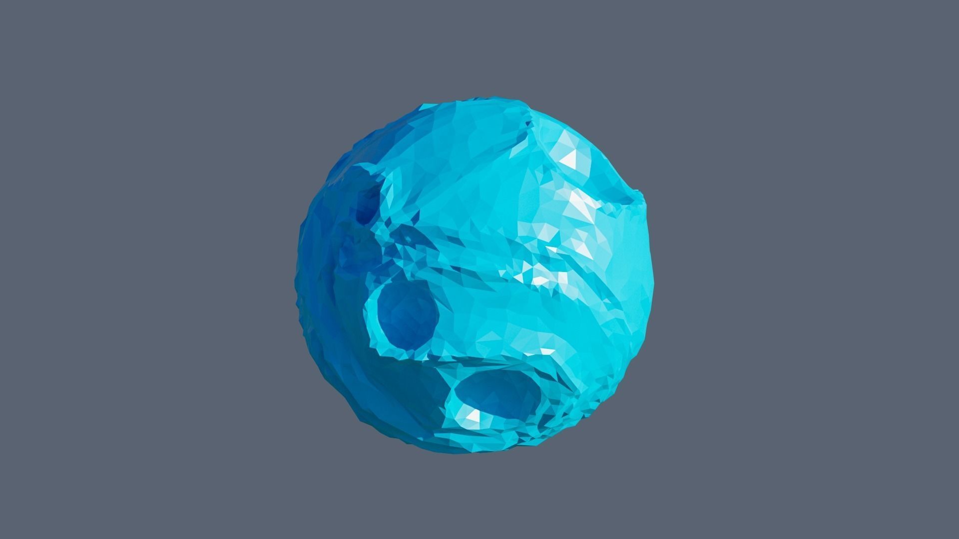 Planets Low-poly 3D model_4
