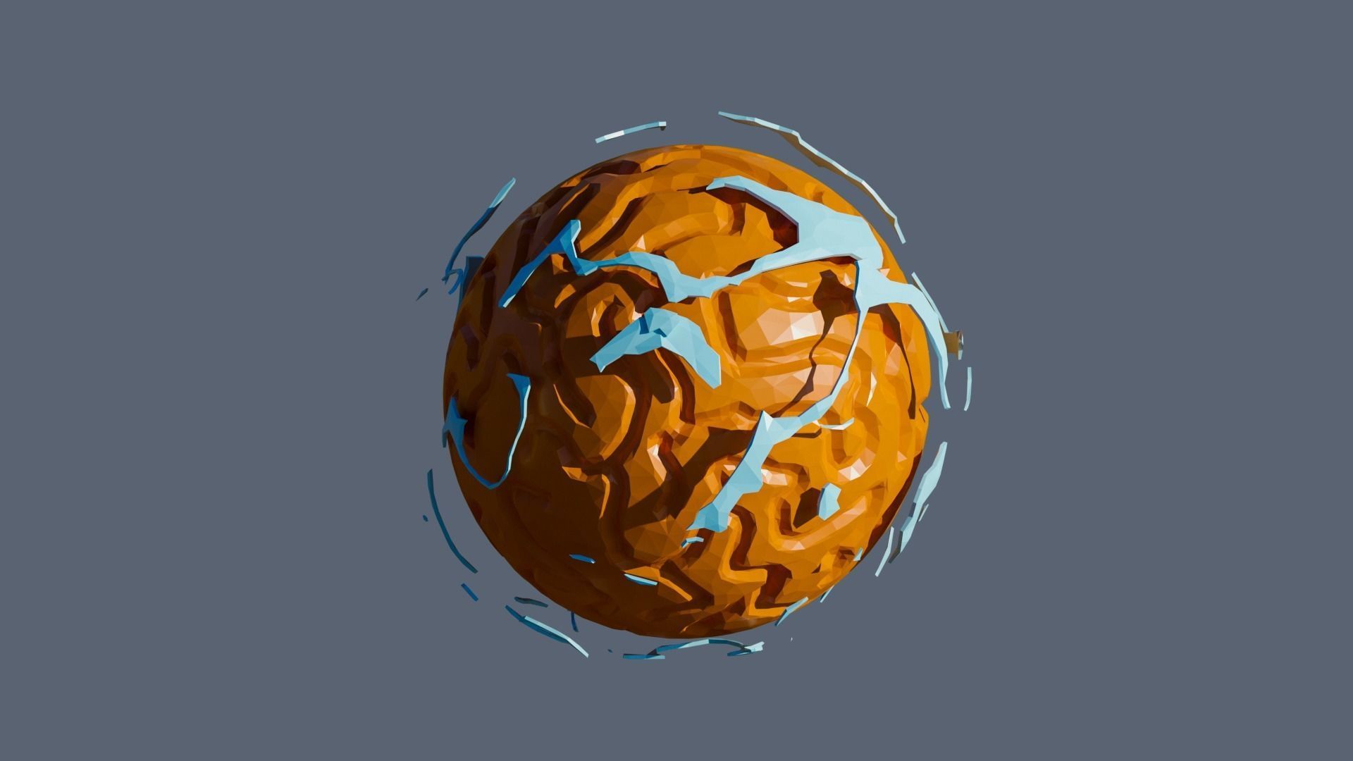 Planets Low-poly 3D model_35