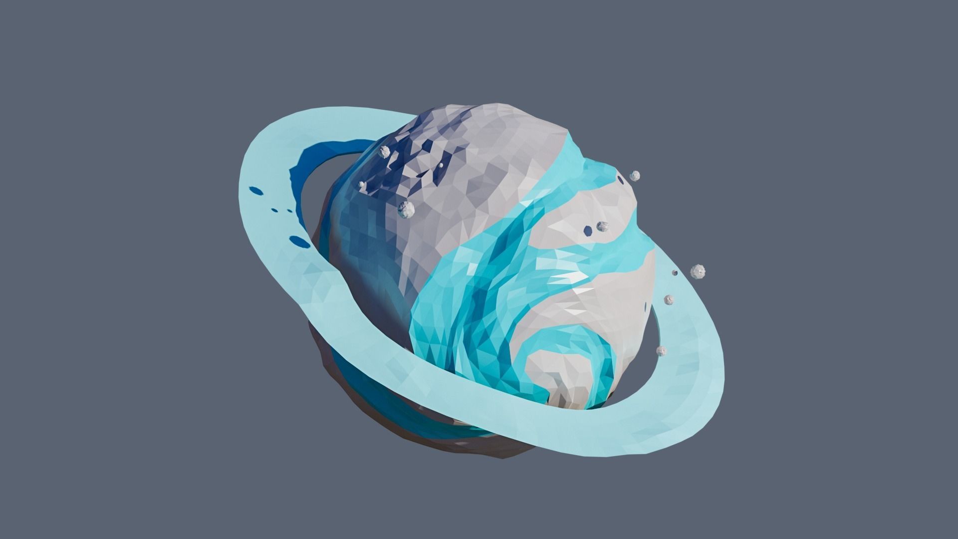Planets Low-poly 3D model_41
