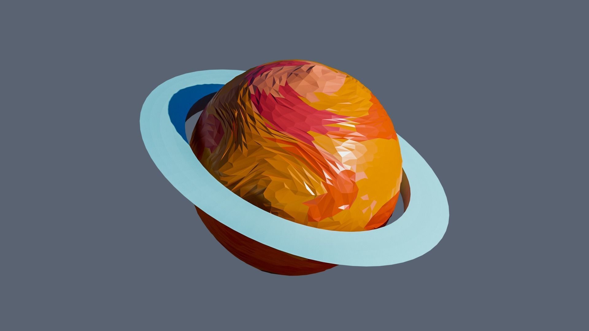 Planets Low-poly 3D model_31