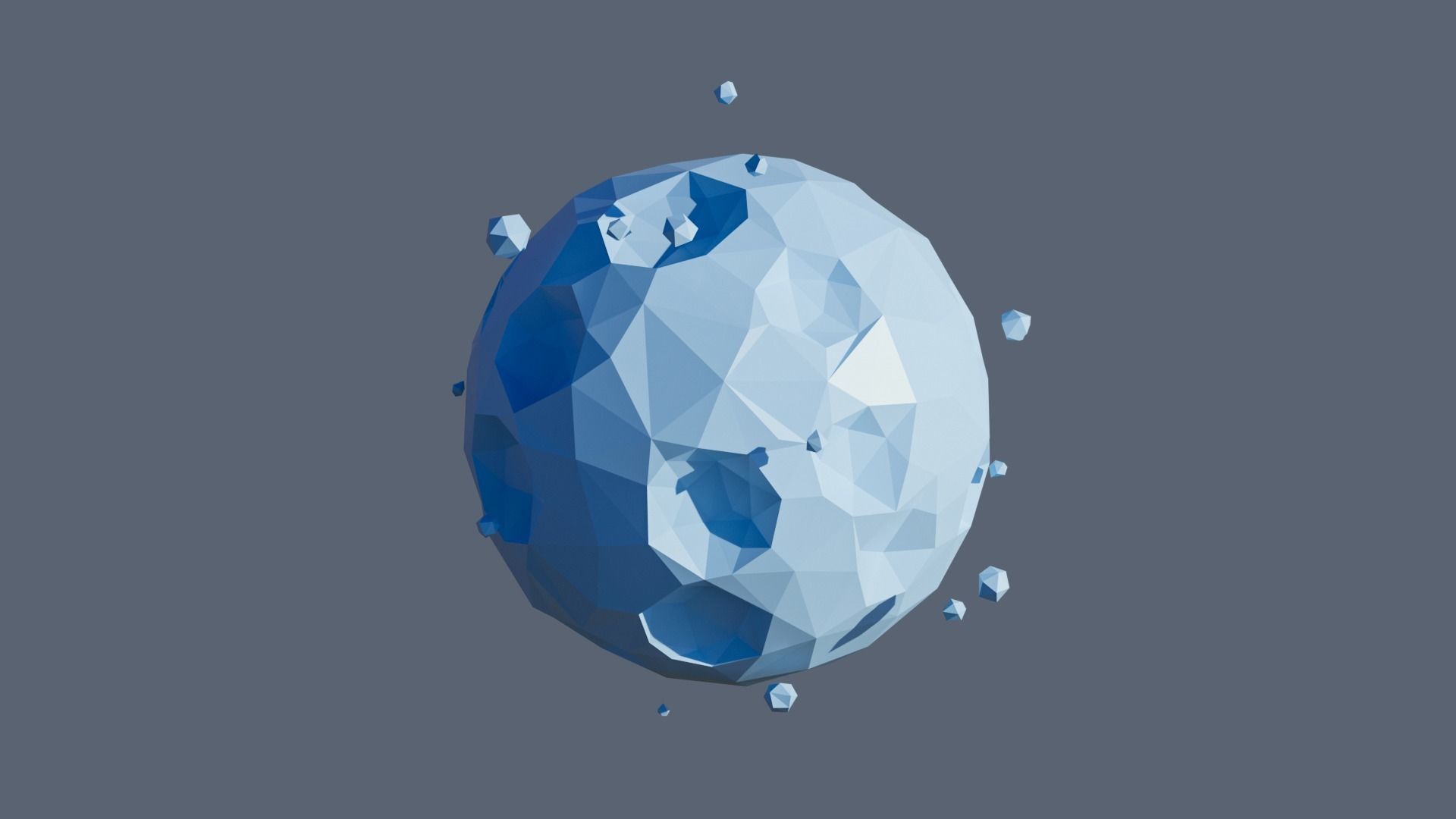 Planets Low-poly 3D model_11