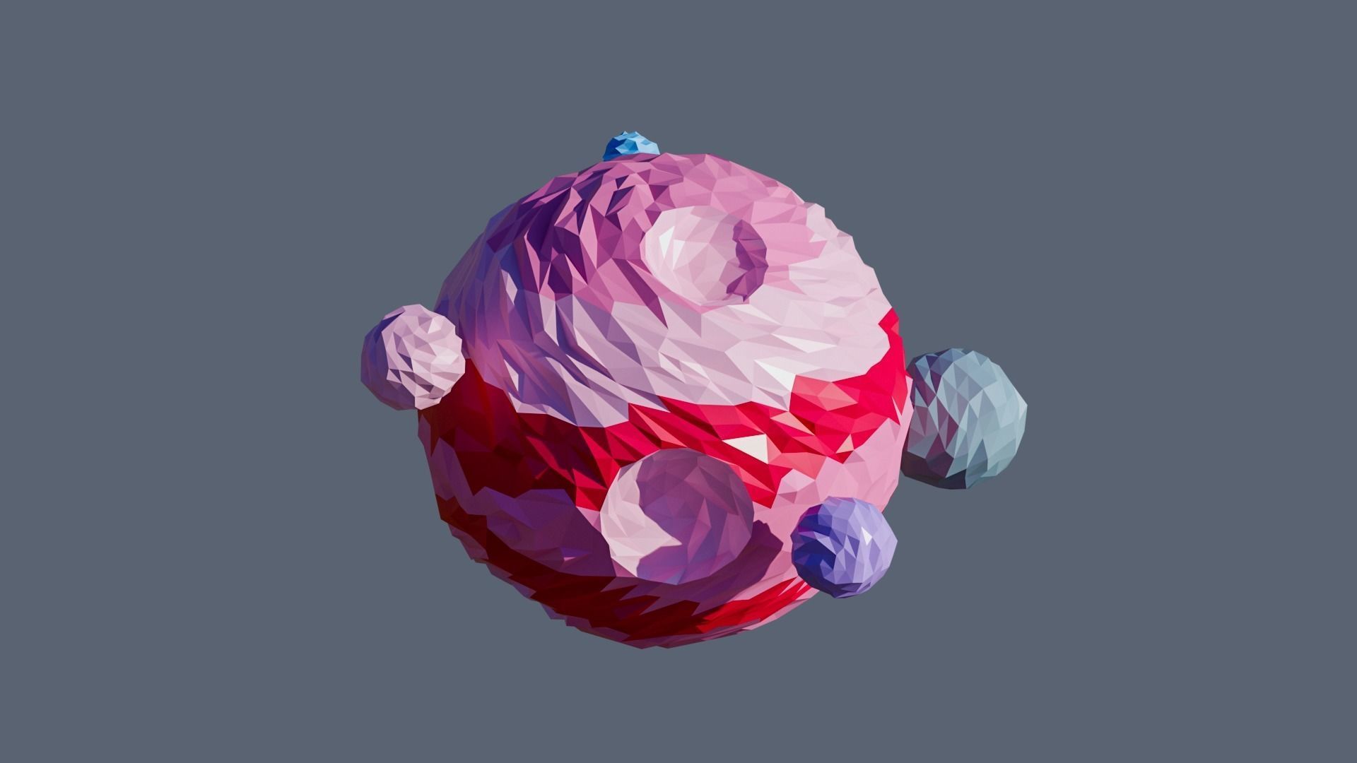 Planets Low-poly 3D model_38