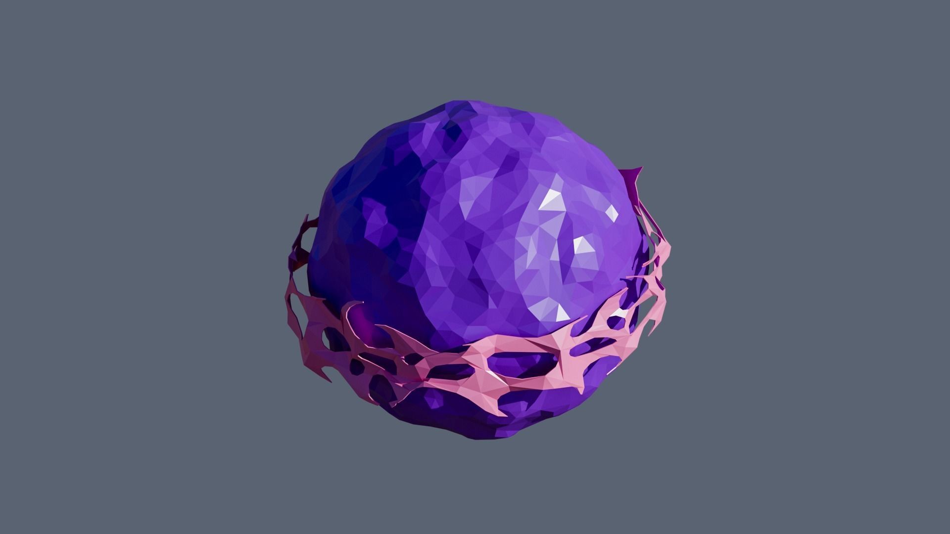Planets Low-poly 3D model_45