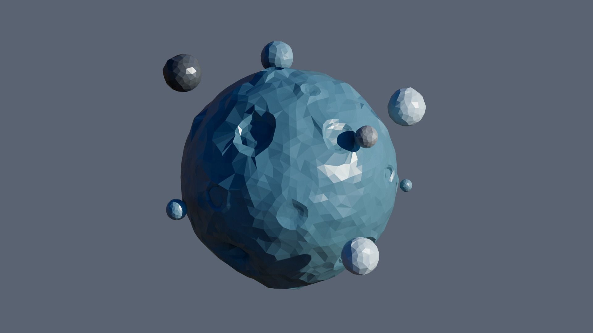 Planets Low-poly 3D model_50