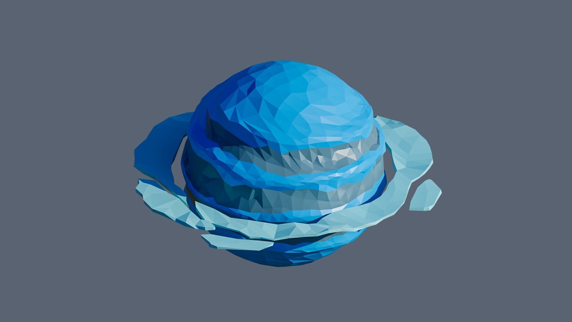 Planets Low-poly 3D model_43