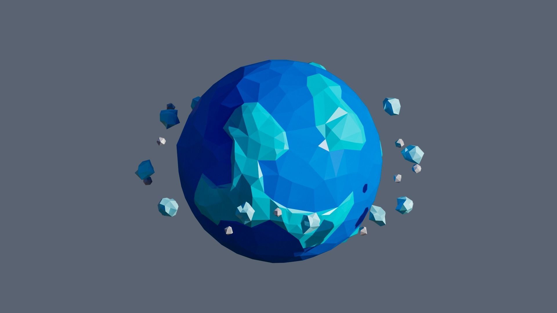 Planets Low-poly 3D model_29