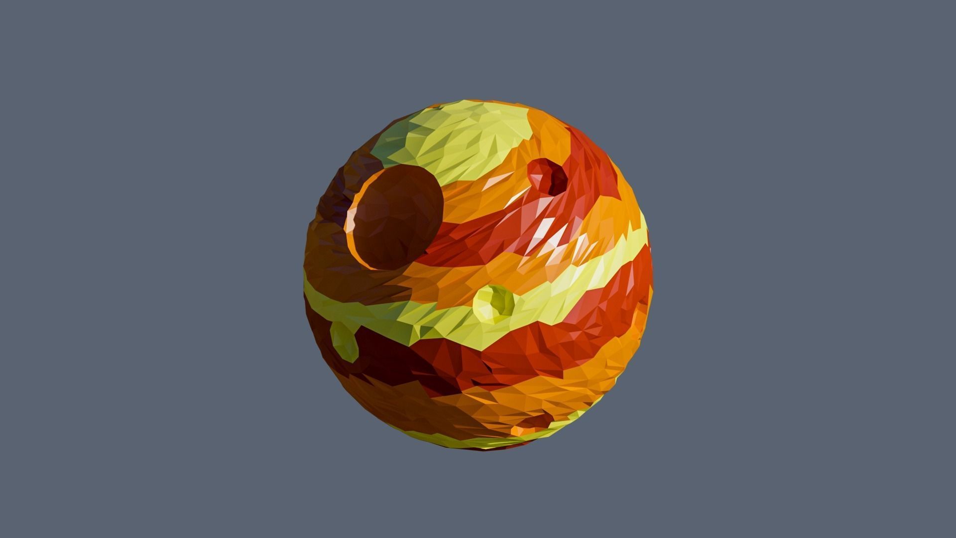 Planets Low-poly 3D model_28