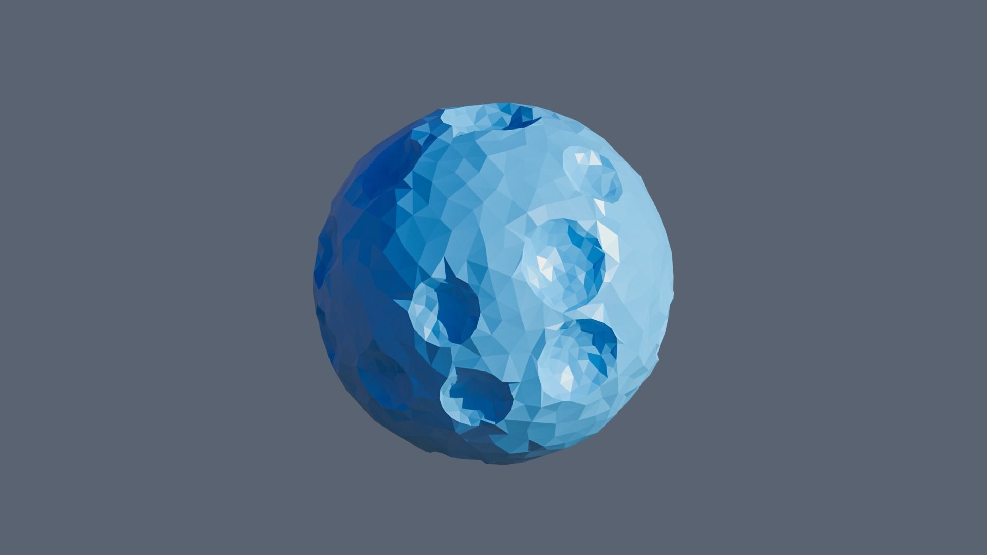 Planets Low-poly 3D model_3