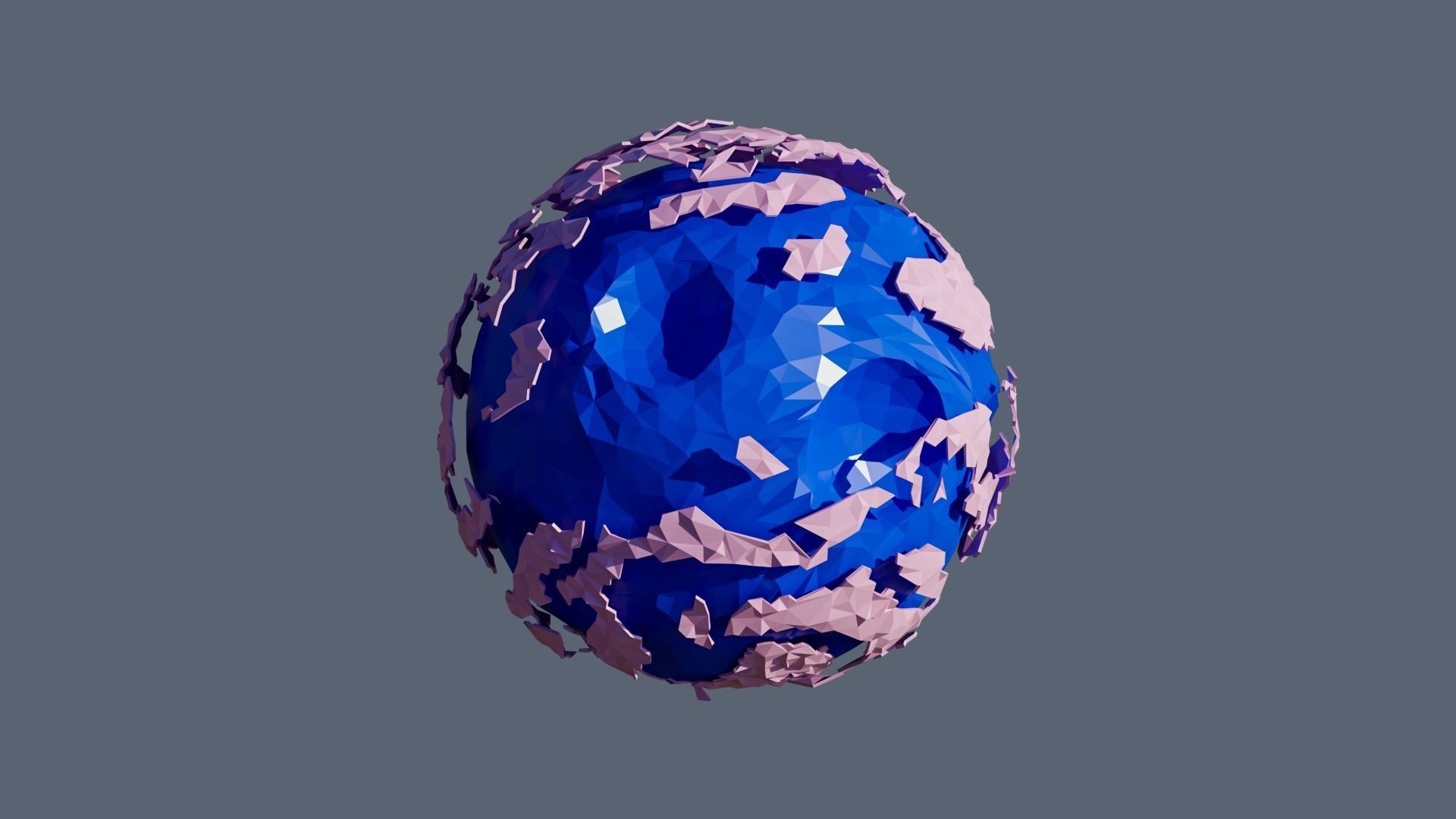Planets Low-poly 3D model_5