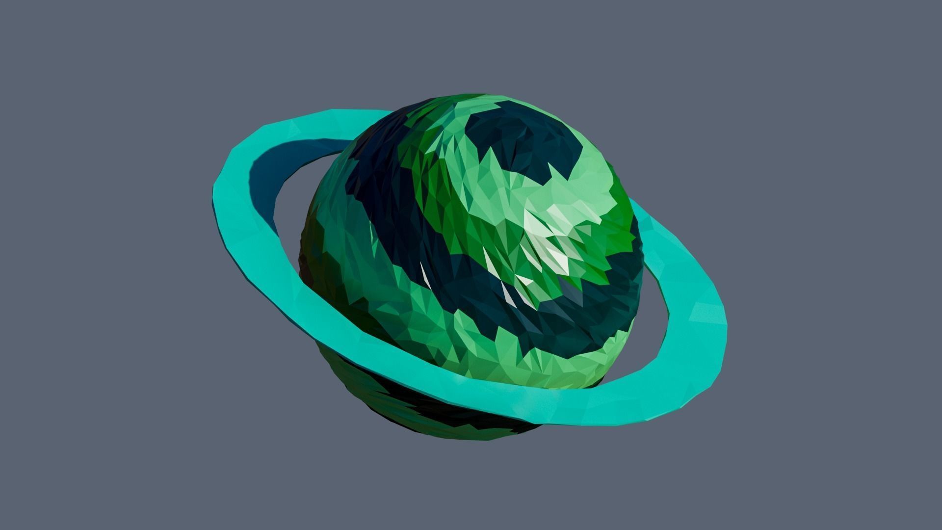 Planets Low-poly 3D model_44
