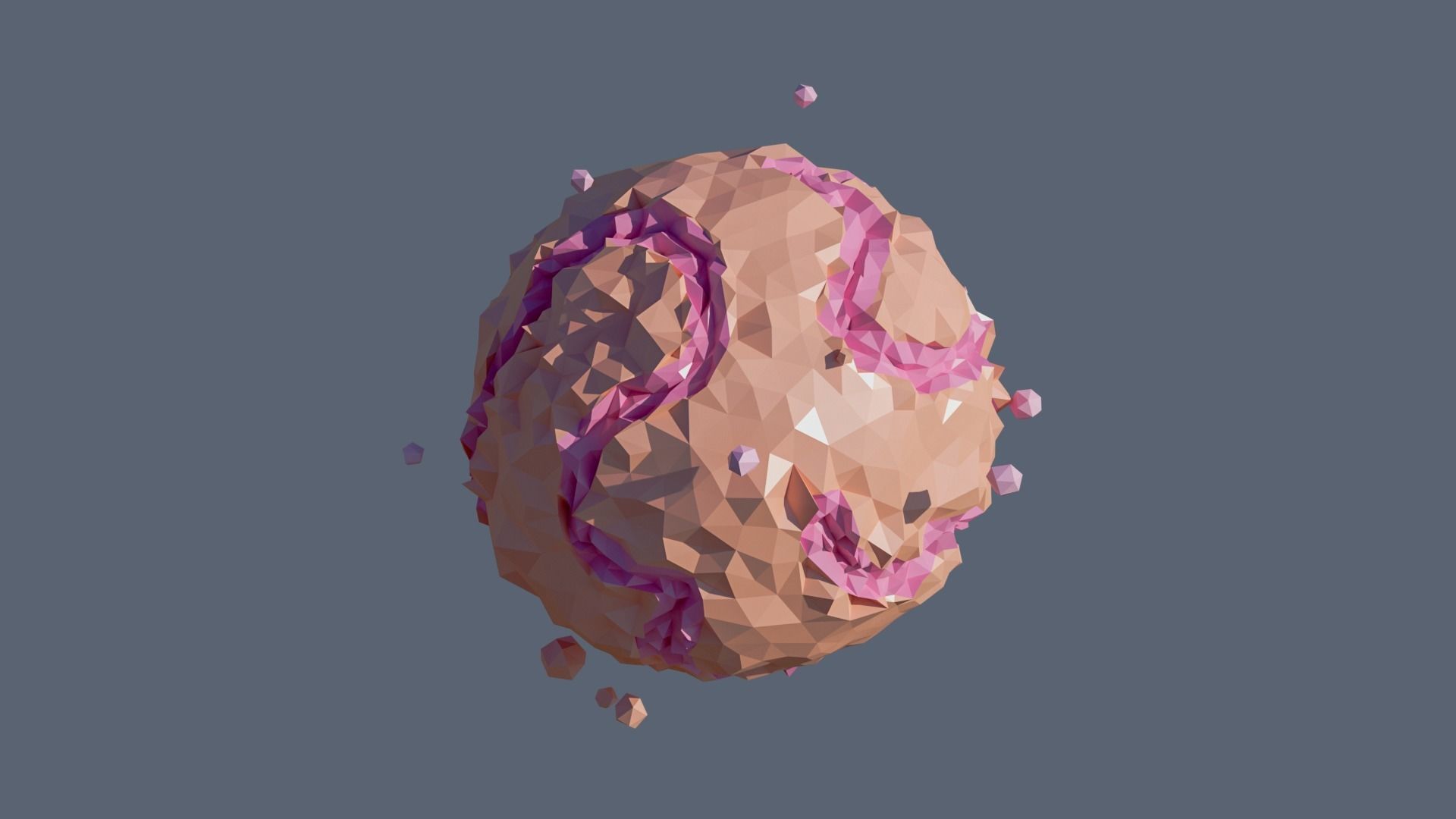 Planets Low-poly 3D model_26