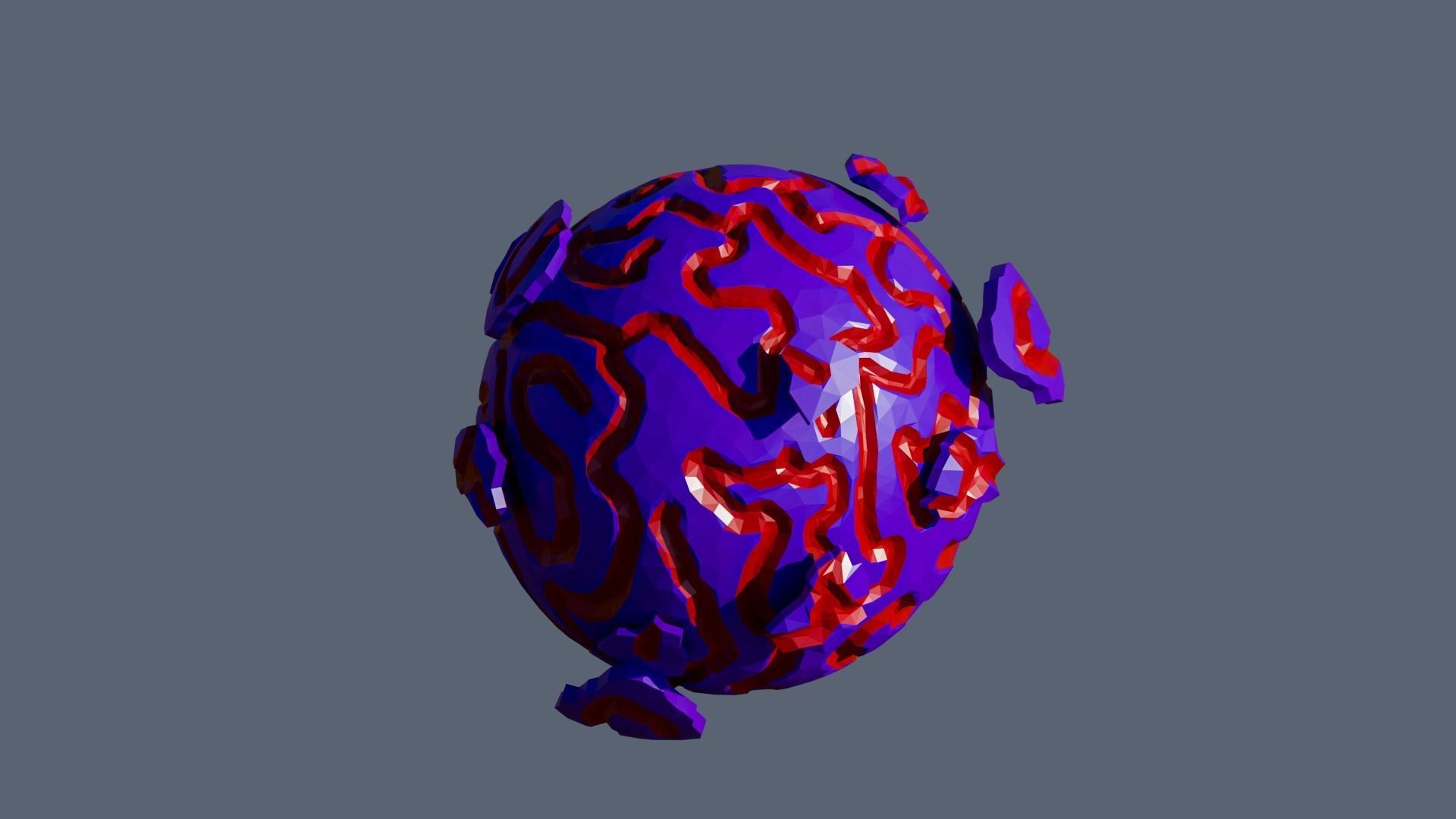 Planets Low-poly 3D model_51